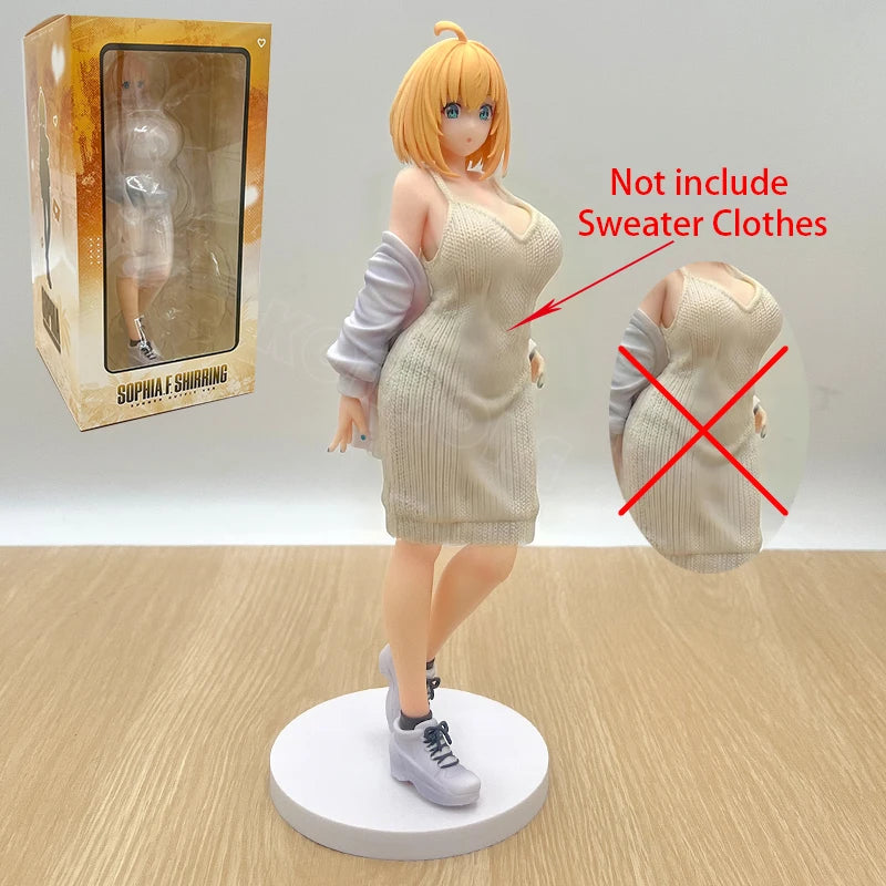21cm SkyTube TOMO Wedding Dress Kamino Shizuku Anime Girl Figure Uzaki-chan wa Asobitai! Tsuki Uzak Action Figure Model Doll Toy