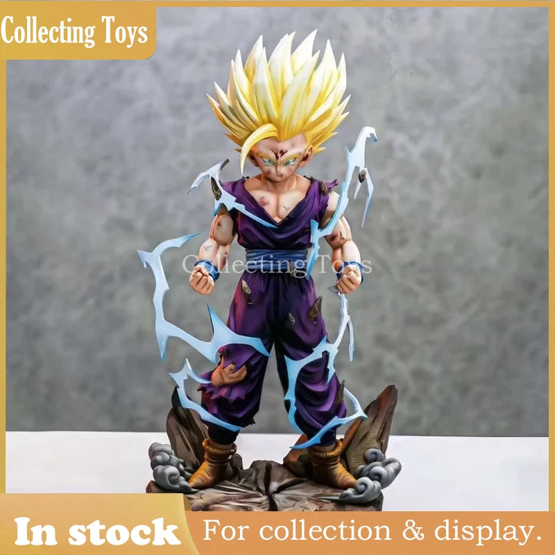 In Stock Dragon Ball Ssj2 Gohan Anime Figures 28cm Son Gohan Figures Super Saiyan 2 Heads Pvc Statue Room Collection Models Toys