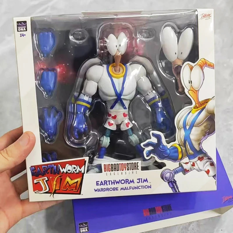Original PDNA 1/12 Earthworm Jim Psy Crow Bob The Killer Action Figure Worm Body Psy-Crow Bob The Killer Collectible Toys Gift
