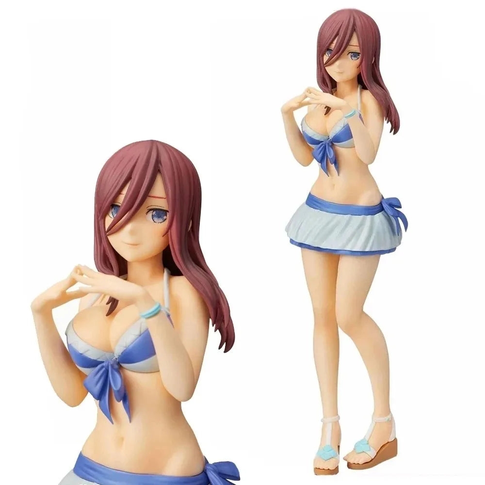 20CM Anime The Quintessential Quintuplets Figure Sexy Swimsuit Standing Nakano Nakano Miku Model Static Toys Collection Doll