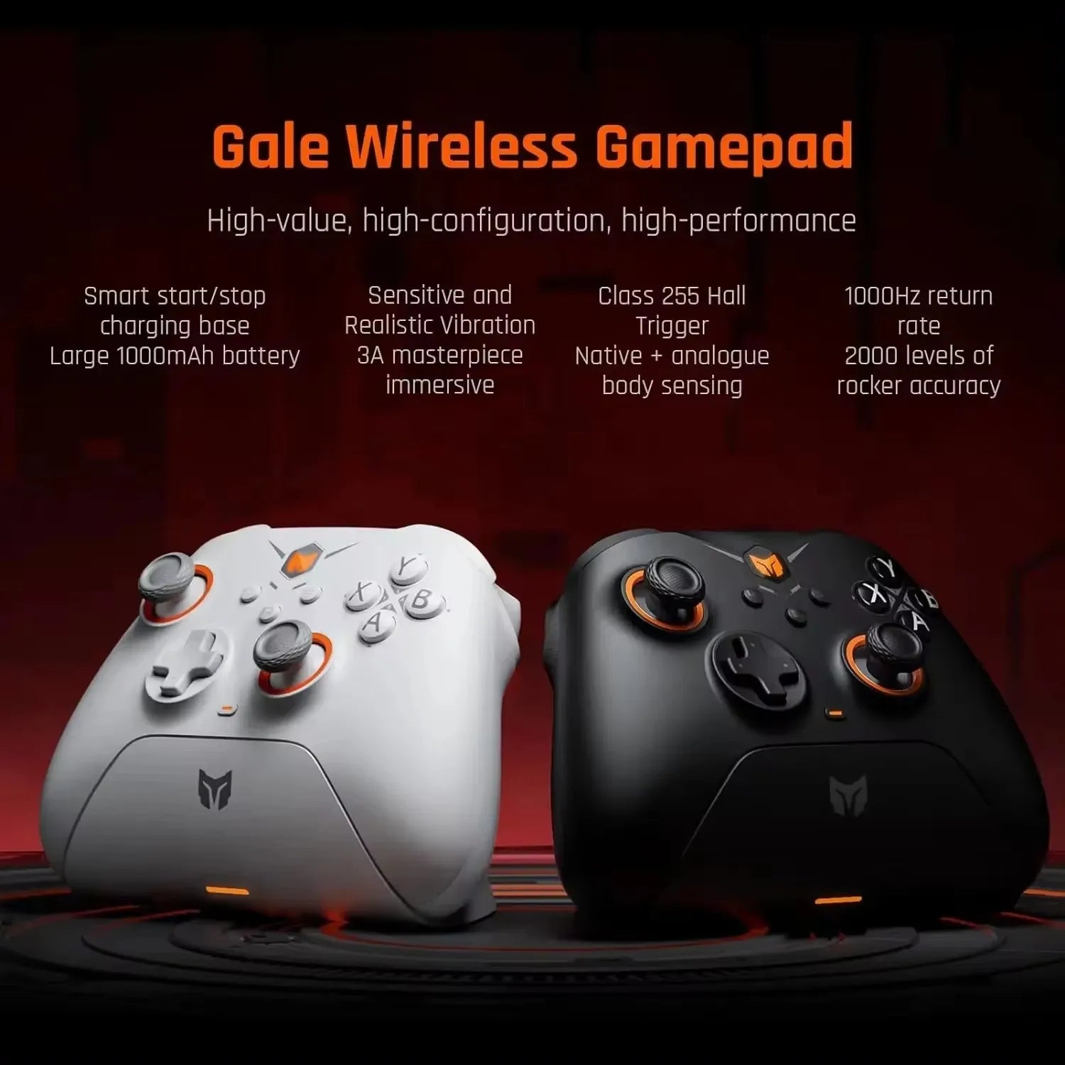 BIGBIG WON Gale Wireless Controller Motion Gamepad Control Hall Joysticks&Triggers with Thumbstick App for Switch/PC/iOS/Android