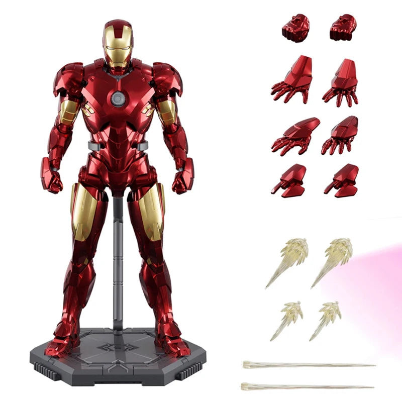 Fondjoy Original Iron Man 1/12 MK1 MK2 MK3 MK4 MK5 MK6 MK7 Assembled Marvel legends Tony Stark Action Figure Collect Toy Gift