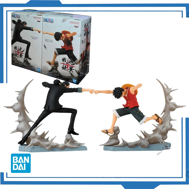 Bandai Original BANPRESTO One Piece Senkou Zekkei Monkey D. Luffy Rob Lucci PVC Anime Actionfigur Sammlermodell Spielzeug
