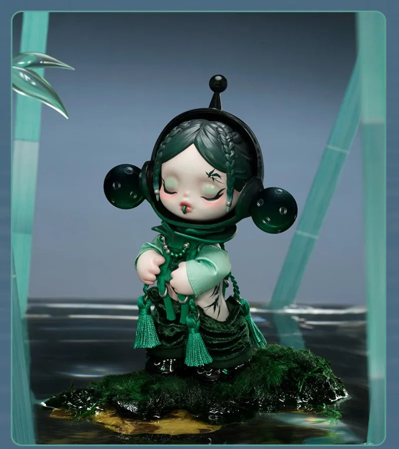 2025 New Product POPMART Original Genuine SKULLPANDA  CROCS OOTD Blind Box Anime Action Cute Little Bear Biscuit Toy