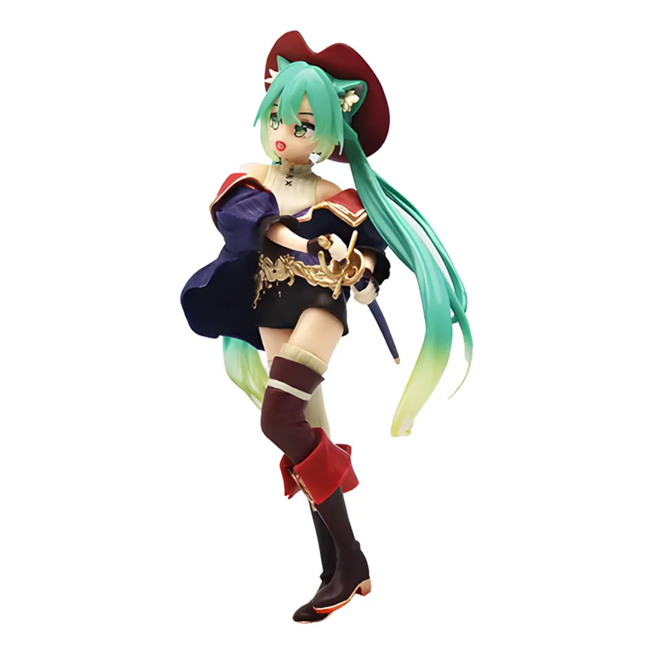 19cm Sexy Girl Hatsune Miku Anime Figure Fashion Subclture Miku Action Figure Room Decorations PVC Collection Model Doll Toys