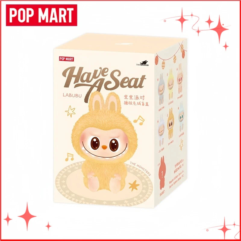 Genuine POP MART Labubu V1 V2 V3 Macarons Have A Seat Big Into Energy Coca Cola Series Vinyl Plush Pendant Blind Box Plush Toys