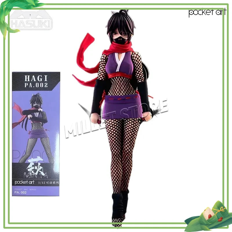 HASUKI - God Cat Jumping Original Pocket Art Series  Demonic Witch Chun Handheld and Movable Humanoid Figures Collectible Model