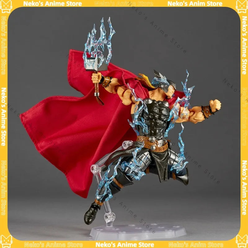 【In Stock】Kaiyodo Yamaguchi Revoltech Marvel Thor Action Figure Anime Model Trendy Toys Desktop Doll Collectibles Gift Figure
