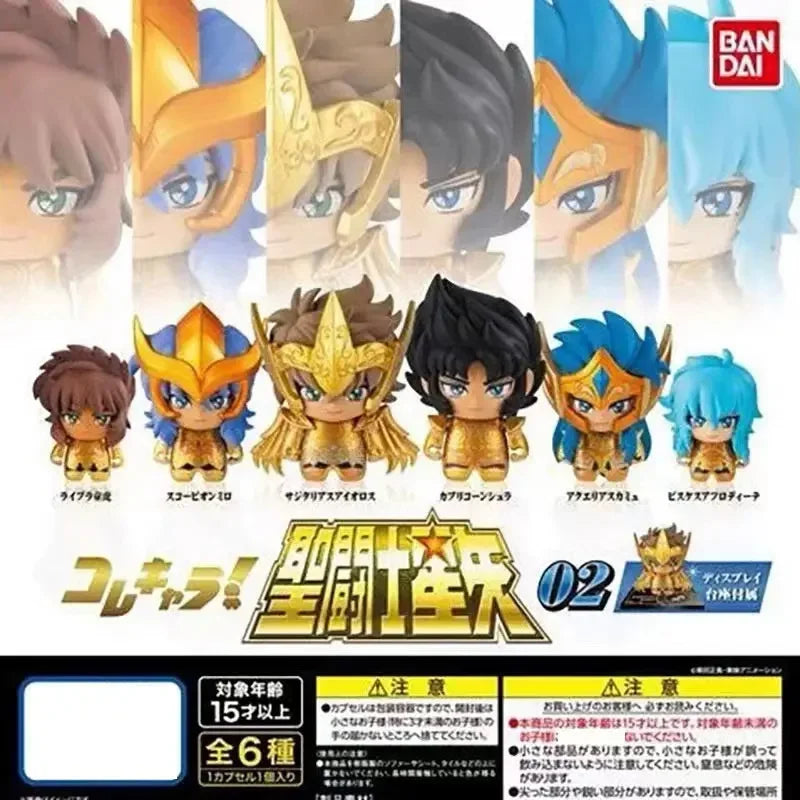 Bandai Genuine Saint Seiya Series Gashapon 1 Series 2 Golden Twelve Saints Anime Figure Collectible Ornaments Toys New in Shelf