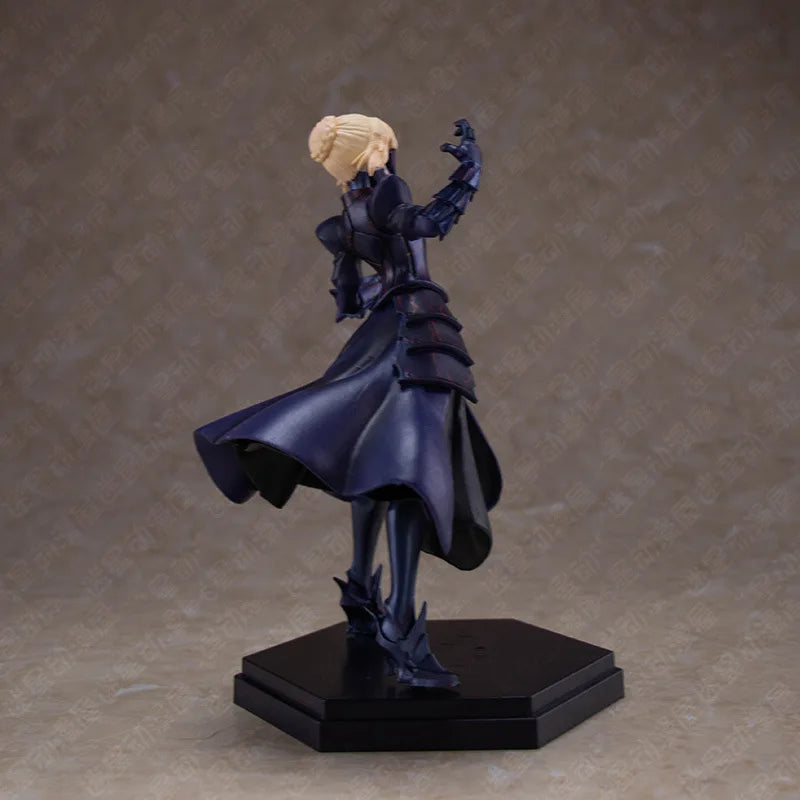 Fate Stay Night Grand Order Anime-Figur – 18 cm, Artoria Pendragon Saber Alter Black Cherry Armor, PVC-Action-Sammelspielzeug, Geschenk