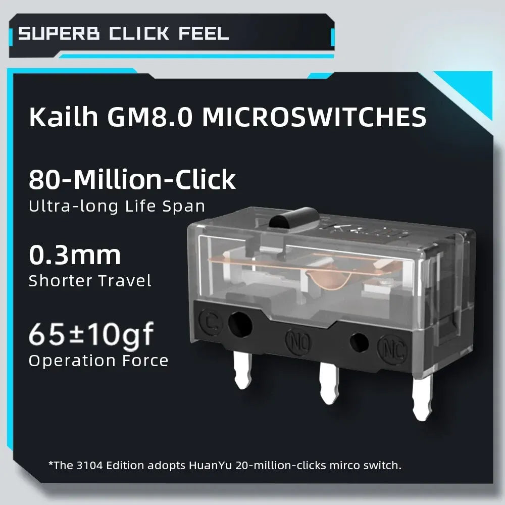 Геймърска мишка Machenike M7 Pro, USB, кабелна, 2.4GHz, безжична, PAW3395, 26000DPI, 650IPS, 7 бутона, 74g RGB, за лаптоп, компютър, геймърска