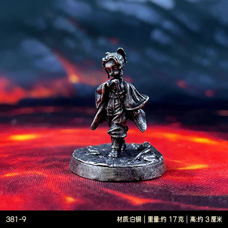 1pc Anime Slayer Gk Soldier Models Copper Vintage Style Miniatures Ornament for Decoration Collection Crafts