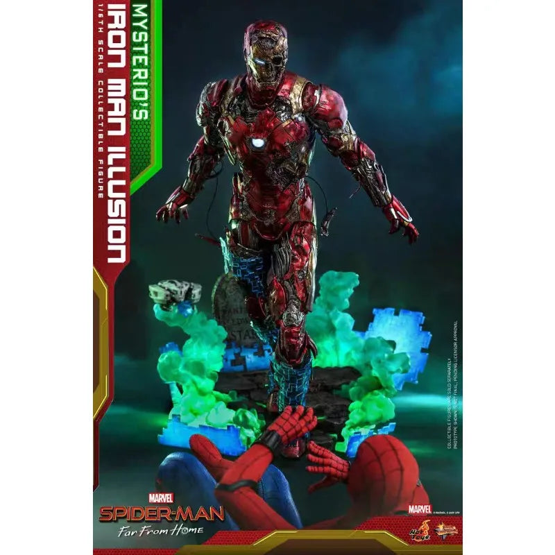Original Hot Toys MARVEL MMS580 Mysterio's Iron Man Illusion Spider-Man Far From Home Anime Figure Toys Models Collection