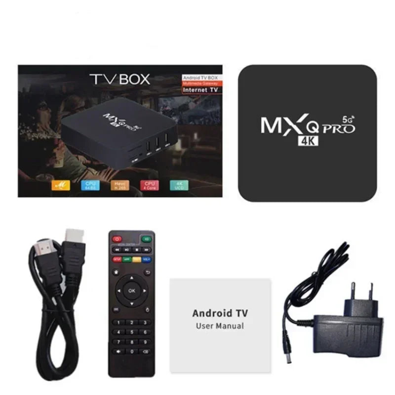 New MXQ Pro RK3229 Android Smart TV Box 2.4G&5G WiFi Original 4K HDR+ Media Player TV Box Remote Control TV Set Top Box IPTV