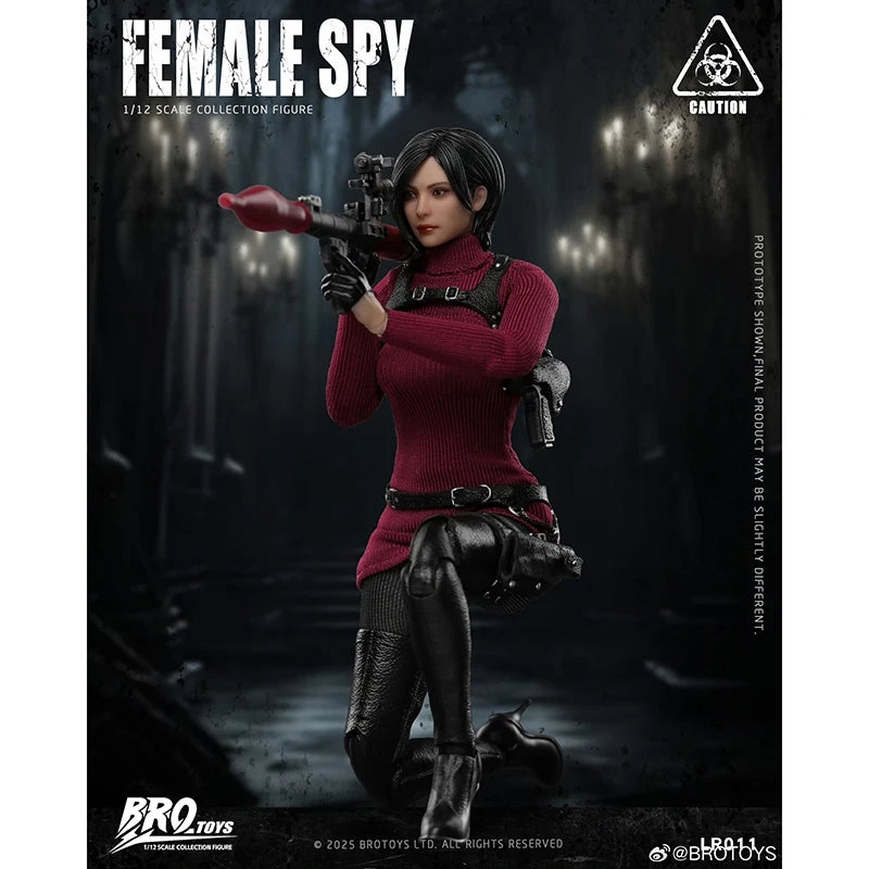 In Stock 100% Original Brotoys 1/12 LR011 Female Spy LR011 Zombie Evil Crisis Ada Wong with preorder bonus Anime Action Figures