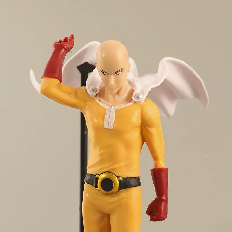 18CM Аниме Фигурка ONE PUNCH-MAN Фигура Плешив Сайтама Тацумаки Изправена Фигурка Модел Играчка Статична Колекция Настолни Орнаменти PVC
