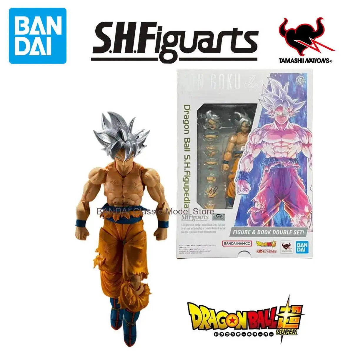 Bandai Genuine S.H.F Dragon Ball Super Anime Figure Son Goku Migatte No Gokui Action Toys for Boys Girls Gift Collectible Model