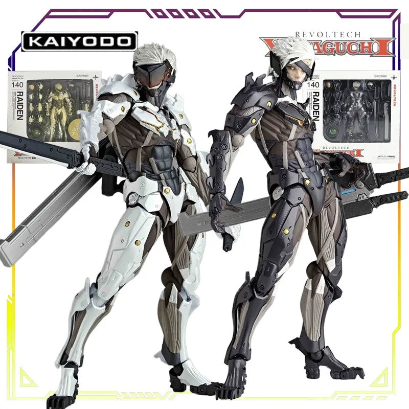 Kaiyodo Original Rotary Technology Yamaguchi Style 140EX Thunderbolt Raiden White Ver Action Figure Model Toys Gifts for Boys