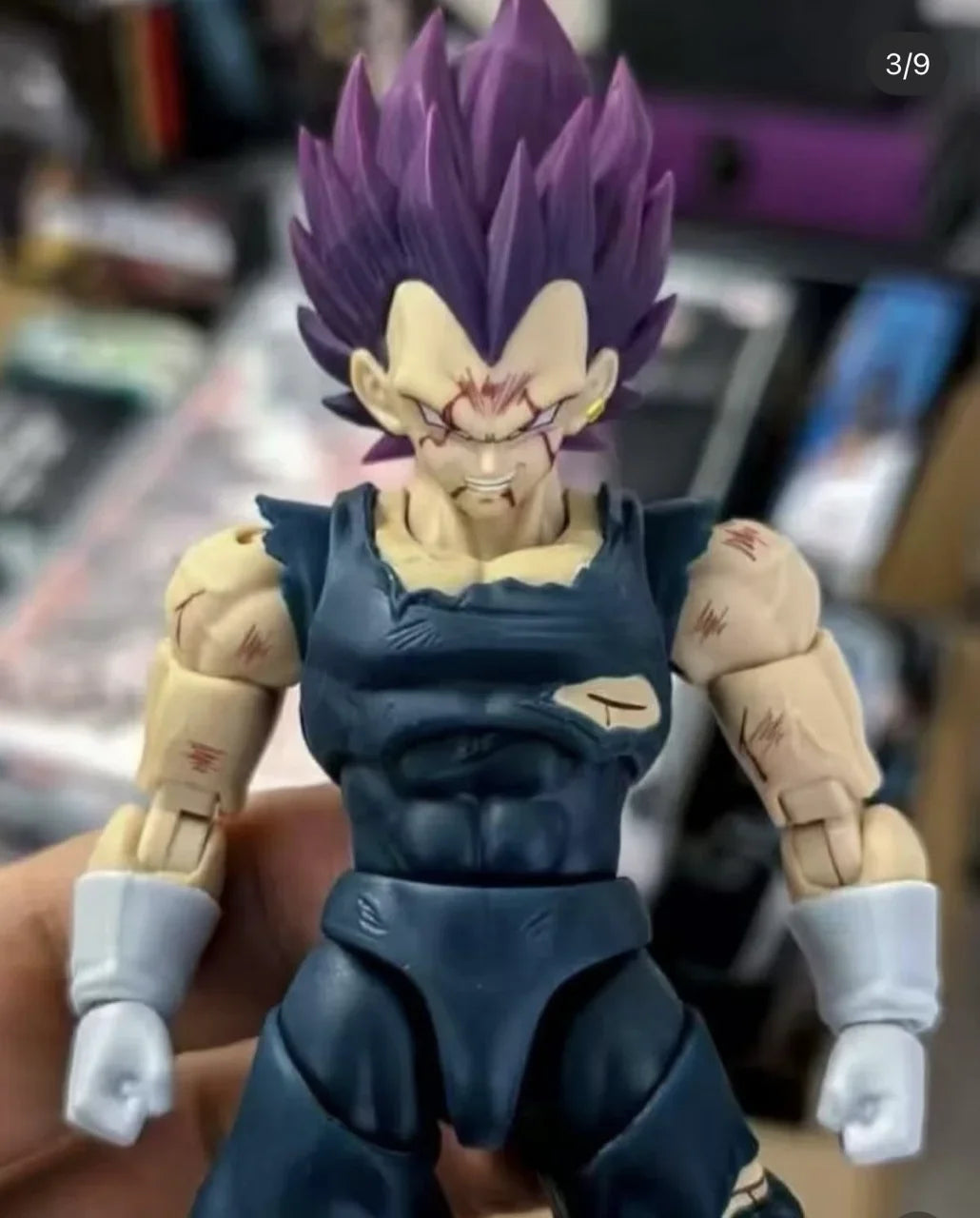 NEW Air&OQ Studio Dragon Ball Shf Super Saiyan Figure SSJ Majin Vegeta Head Accessories Vegeta Action Figures Heads Accessories