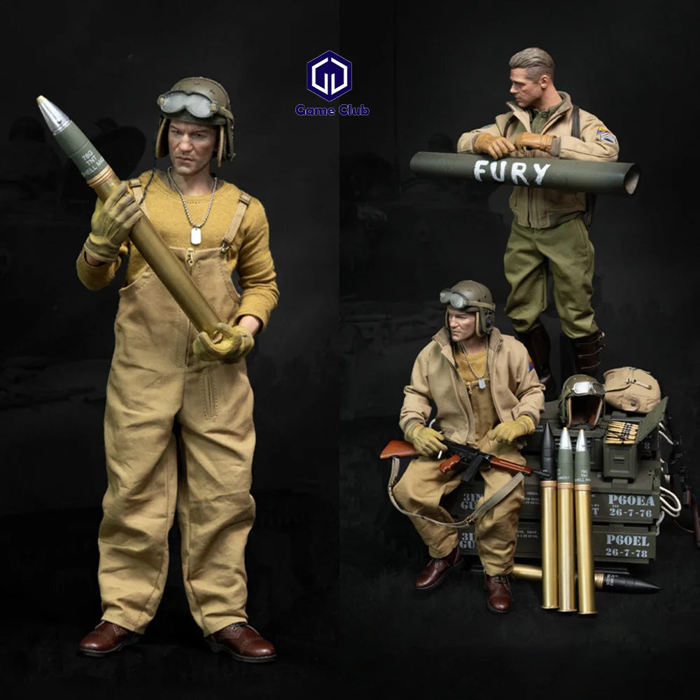 In Stock Facepoolfigure FP018 1/6 Scale Male Soldier Second Armored Division Sherman Tank Loader Full Set 12in Action Figure Toy