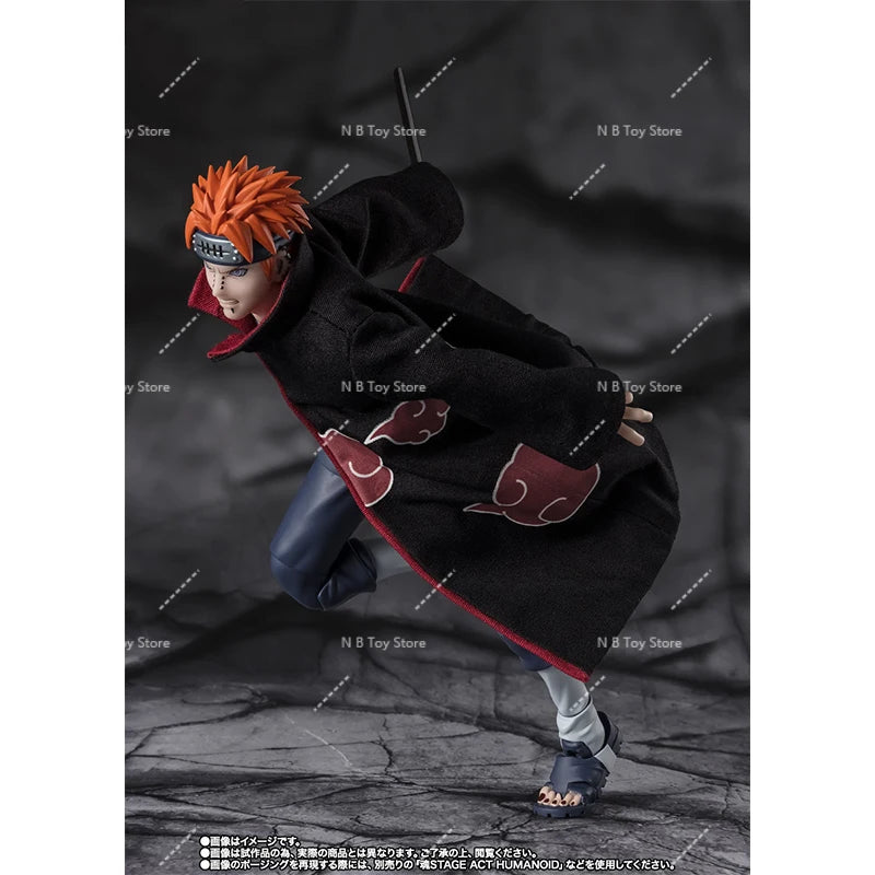 In Stock Bandai Original Shf Naruto Pain Tendo Anime Full Action Figure Finished Model Kit Original Box Toy for Children