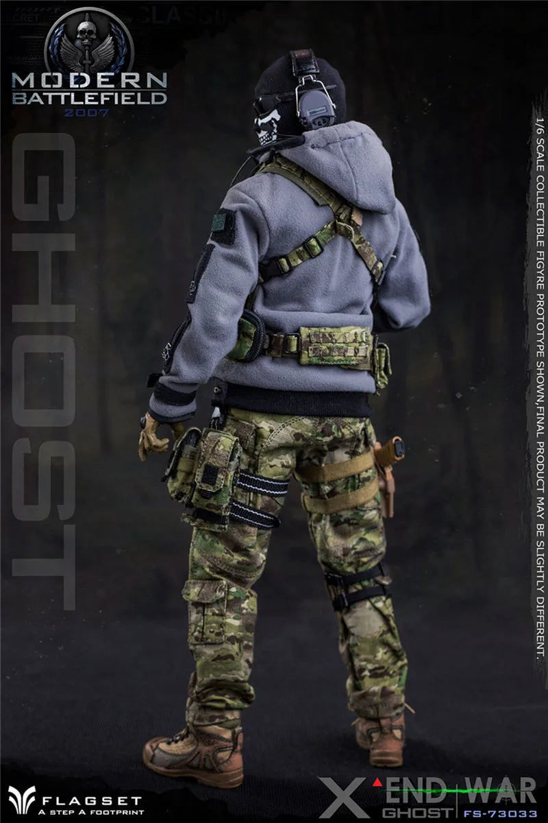 In Stock FLAGSET 73033 1/6 Ghost Team Mask Design Man Soldier Model Moder Battlefield 2007 Movie Role Original 12" Action Figure