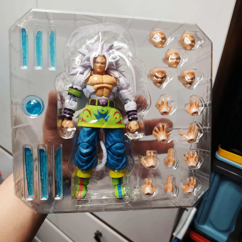 New Black Hole Dragon Ball Son Goku Action Figure Ssj5 Super Saiyan 5 Goku S.H.Figuarts White Haired Goku Statue Birthday Gifts