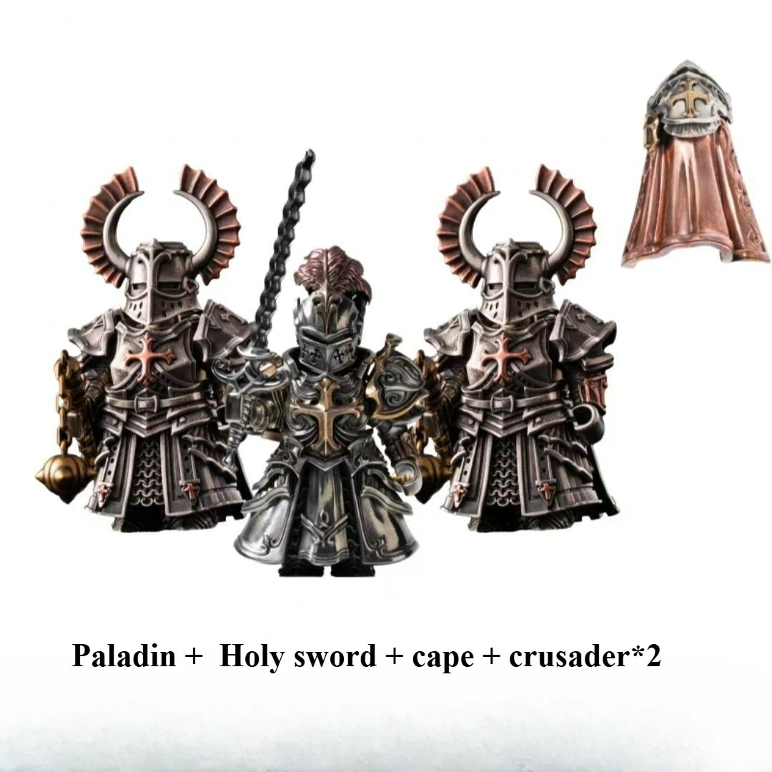Paladin Crusaders Magnetic Detachable Metal Desktop Figurine Small Gifts Souvenirs Collectible Crusader Knight for Office Decor