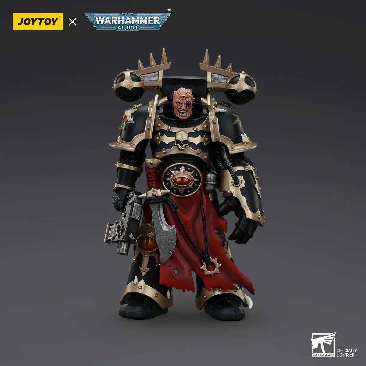 Joytoy Warhammer 1/18 Actionfiguren Chaos Space Marines Schwarze Legion Auserwählte Boltpistole und Energiefaust Geschenkidee für Jungen