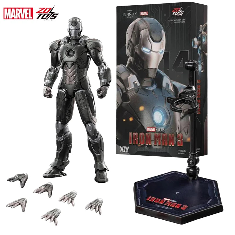 ZD Toys Iron Man Action Figure Mark 35 Red Snapper Iron Man MK 24 MK 22 MK 47 Tony Stark Ironman Figure Action Collect Toy Gift