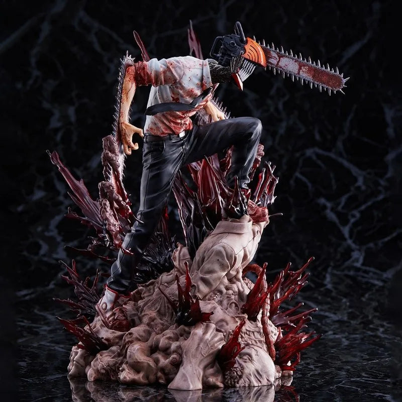 Gk Chainsaw Man Denji Pochita Action Figure Statue Makima Figurine Model Toys Collection Desktop Ornaments Demon Hunter Figures