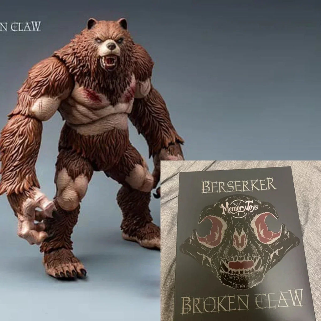 In Stock Adventurers World Brown & White Bearkin Warrior Shardclaw Articleized Action Figure Model Toy