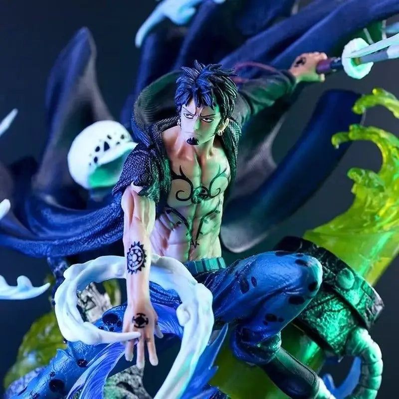 46 cm One Piece Trafalgar D. Water Law Heart Pirates Captain Große Anime-Figurensammlung Modellpuppe Schreibtischdekoration Statue Spielzeug
