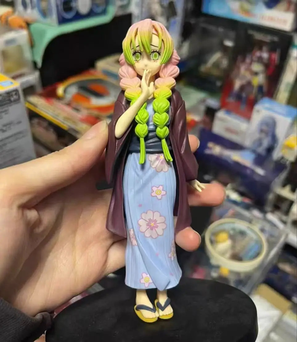 Bandai Action Figures Model Demon Slayer Official Genuine Kanroji Mitsuri Kimono Style Anime Peripheral Model Sculpture