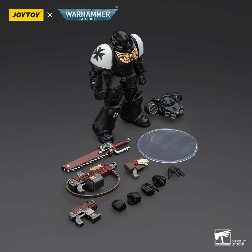 JOYTOY Warhammer 40K Space Marines Figure Black Templars Outriders Brother Valtus Action Figure Joint Movable Figurine Model Toy