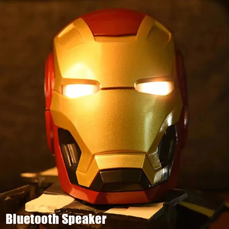 Anime Figure Bluetooth Speaker Iron Man Portable Cool Wireless Audio Bluetooth Speaker Boys Desktop Ornament Toys Birthday Gift