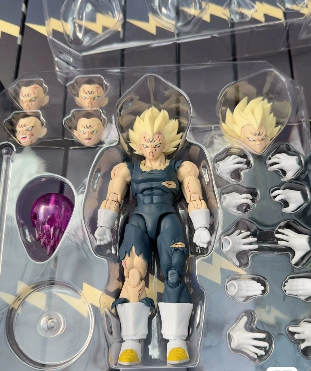 Black Hole Toys & TK Dragon Ball Z SHF Super Saiyan SSJ Majin Vegeta Battle Damage Full Power Anime Action Figures Models toys