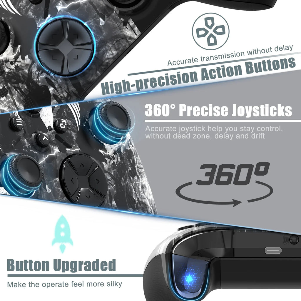 Wifi Wireless Controller For Xbox One Series X/S Pc Gaming Gamepad With 6-Axis Gyro Sensor Dual Vibration Hall Effect Joystick