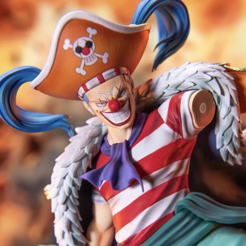 24cm One Piece Buggy Figure Four Emperors The Clown Buggy Pvc Anime Action Figure Toy Collection Model Statue Gift