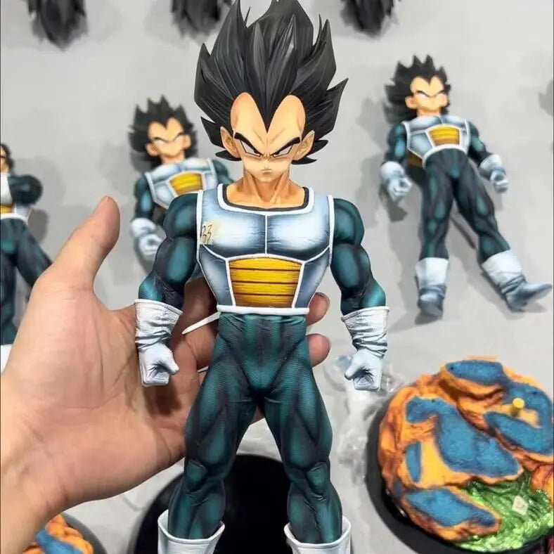 30cm Dragon Ball Anime Figure Vegeta IV Peripheral Resin Model Scene Statue Desktop Decorate Ornaments Kids Birthday Gifts Toy