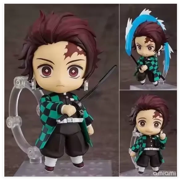 Anime Demon Slayer Nezuko Q Version Change Face Joint Mobility Pvc Action Figure Clay Man Desk Decor Collectible Toy Gift Boxed