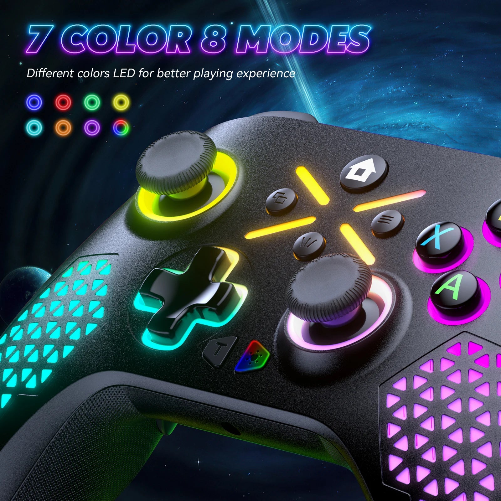 Kabelloses Gamepad für Xbox One, Xbox Series S, Xbox Series X-Konsole, Win 7, 8, 10, Dual-Vibrator mit Sechs-Achsen-Gyroskop-Gamecontroller
