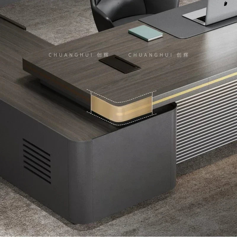 L Reception Office Table Adjustable Executive Work Pc Writing Desk Study Modern Mesa Escritorio Desk Accessories Furniture