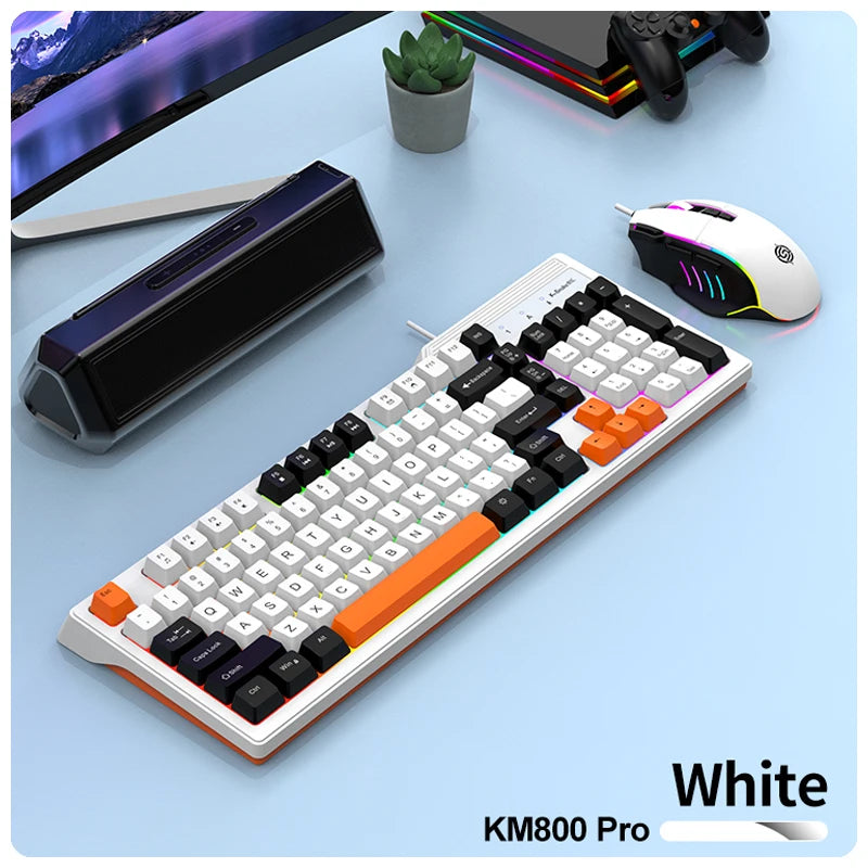 K-snake KM800 Pro kabelgebundenes Gaming-Tastatur- und Maus-Set Desktop-Computer Notebook Home Office beleuchtet USB