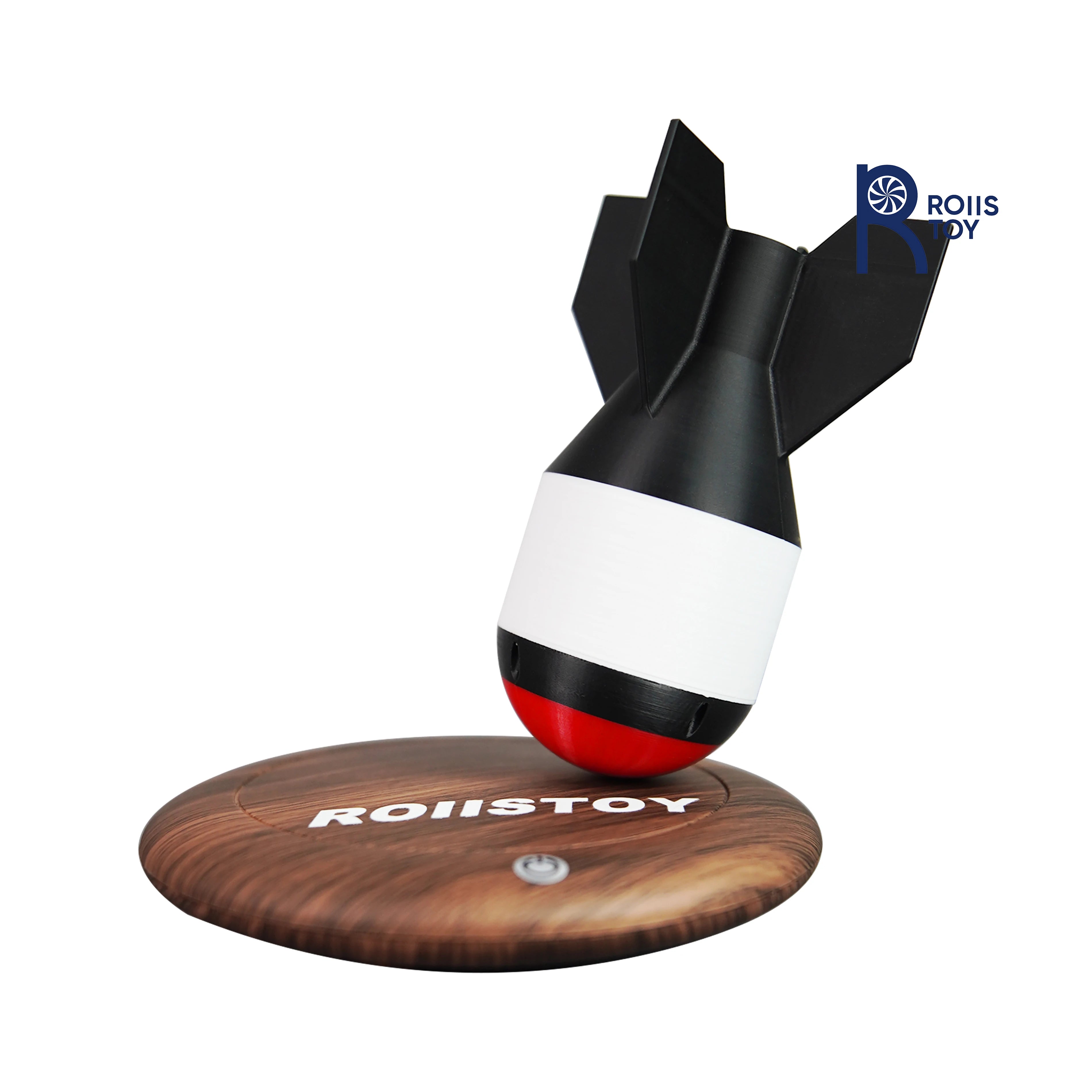 Verstellbares schwebendes Raketenmodell mit RGB-Lichtbasis für Gaming-Setup und Schreibtischdekoration für Technikbegeisterte. Cooles Geschenk für Männer