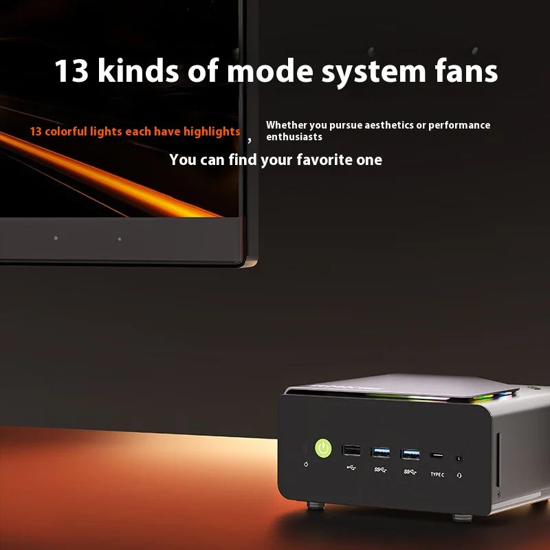 GMK K12 Mini Host AMD Ryzen 7 H 255 8-Core 16 Thread Omnipotent 65W High Performance Silent Desktop Computer Mini Host Custom