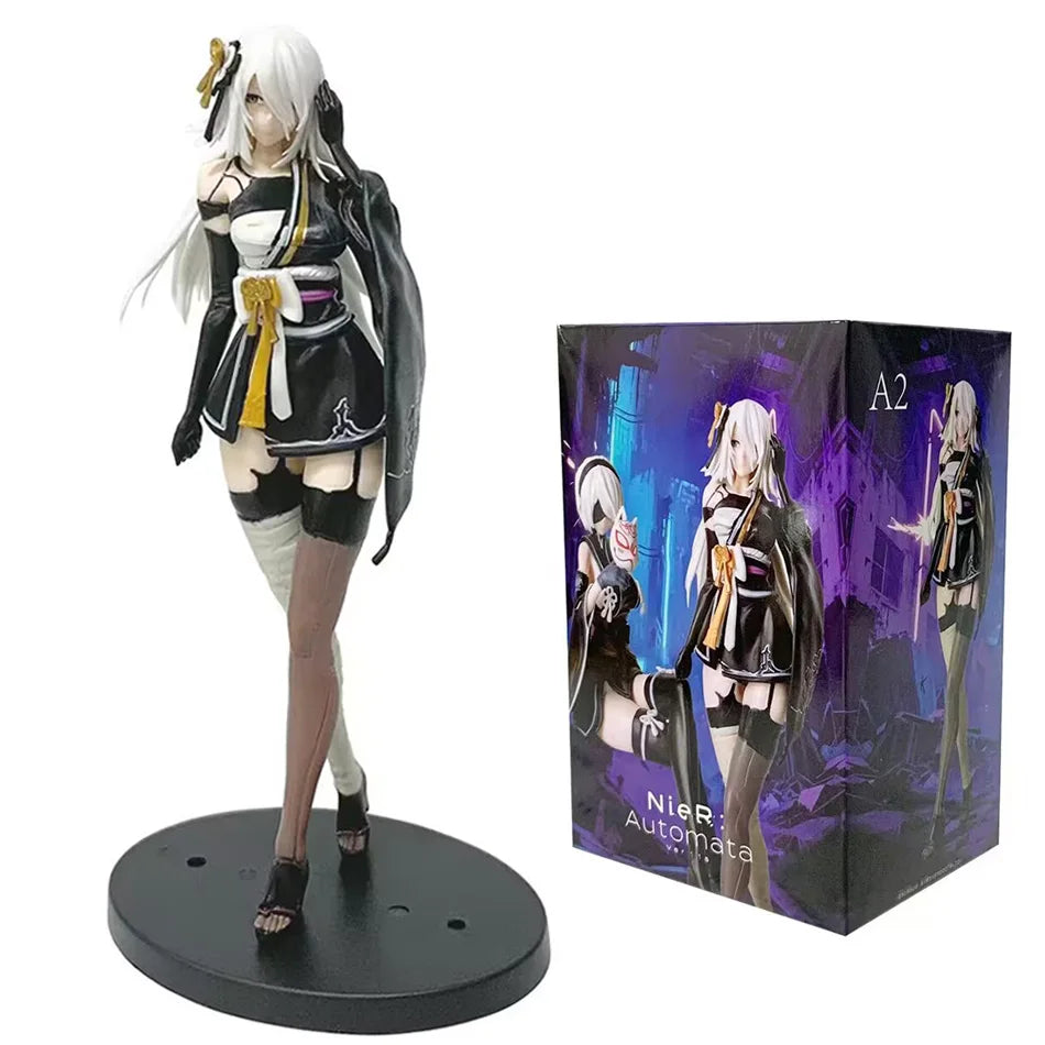 17-22CM NieR:Automata Yorha Type A2/2B Sexy Fox PVC Anime Action Figures Model Collection Ornament Anime Cartoon Model Toy Gift
