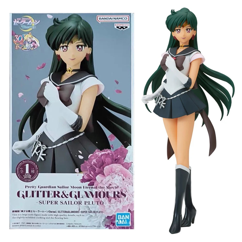23CM Anime SAILOR MOON Meiou Setsuna Figure GLITTER&GLAMOURS Ver Tomoe Hotaru Model Toy Gift Kaiou Michiru  Aciton Figure Doll