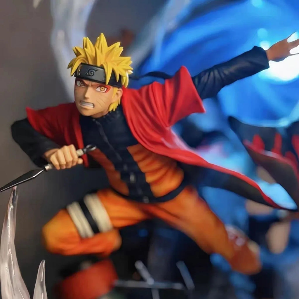 30 см Наруто Аниме Фигурка Узумаки Наруто Периферна Сцена Светеща Статуя Модел Настолна Декорация Колекция Орнаменти Подарък за Рожден Ден Играчки