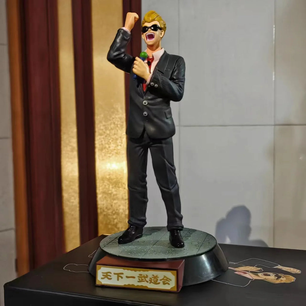 23cm Dragon Ball Z Mister Satan Figure Hercule Ring Name Mark PVC Action Figures GK Statue Collection Model Toys Gifts